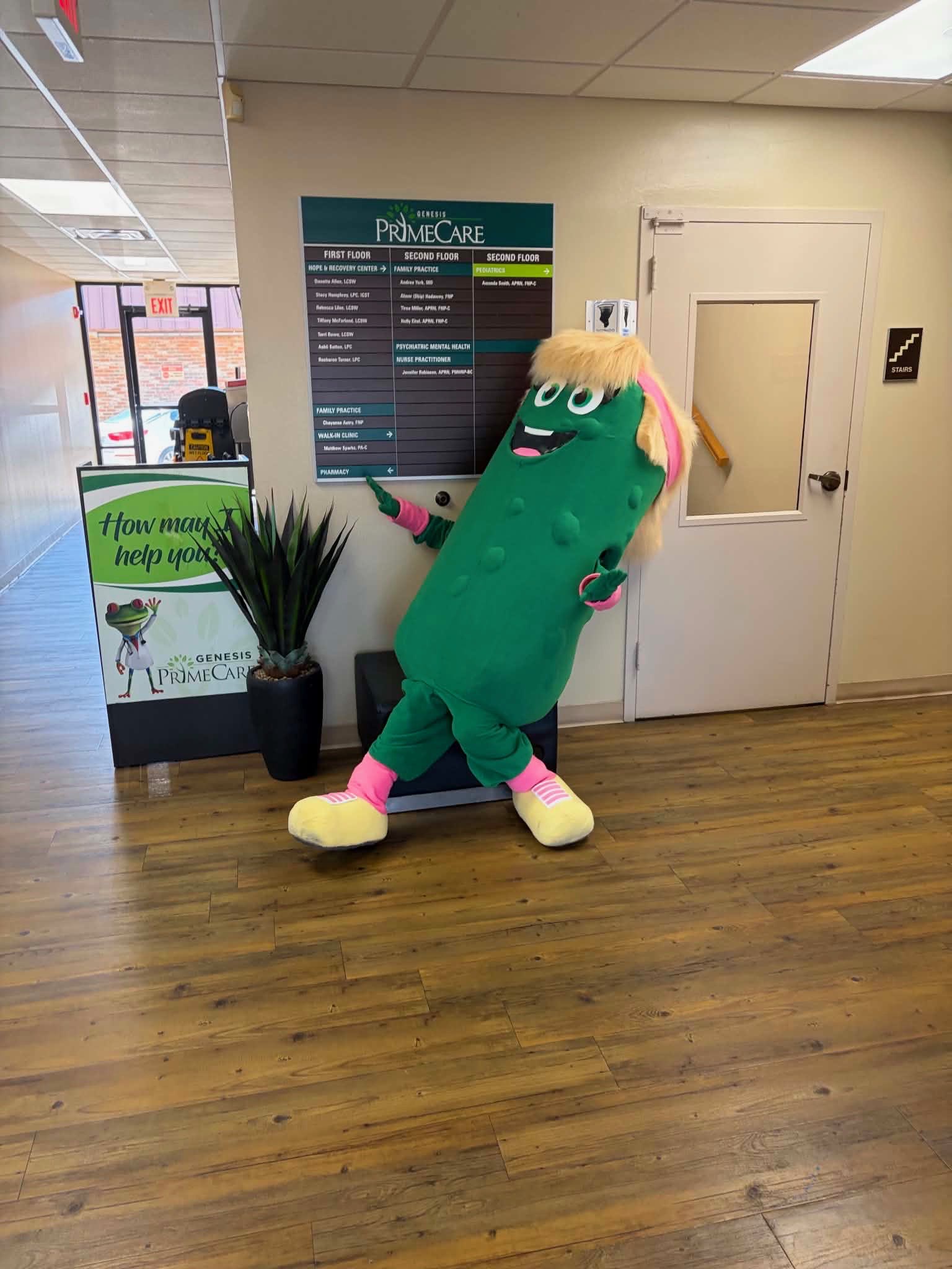 Paddy the Pickle at Genesis PrimeCare